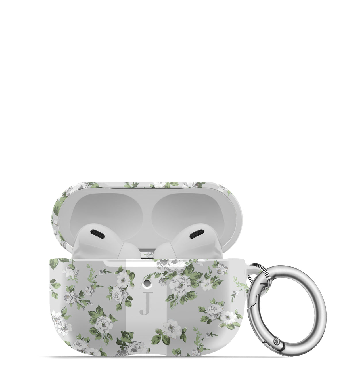 Tiny Floral on Gray AirPods Case