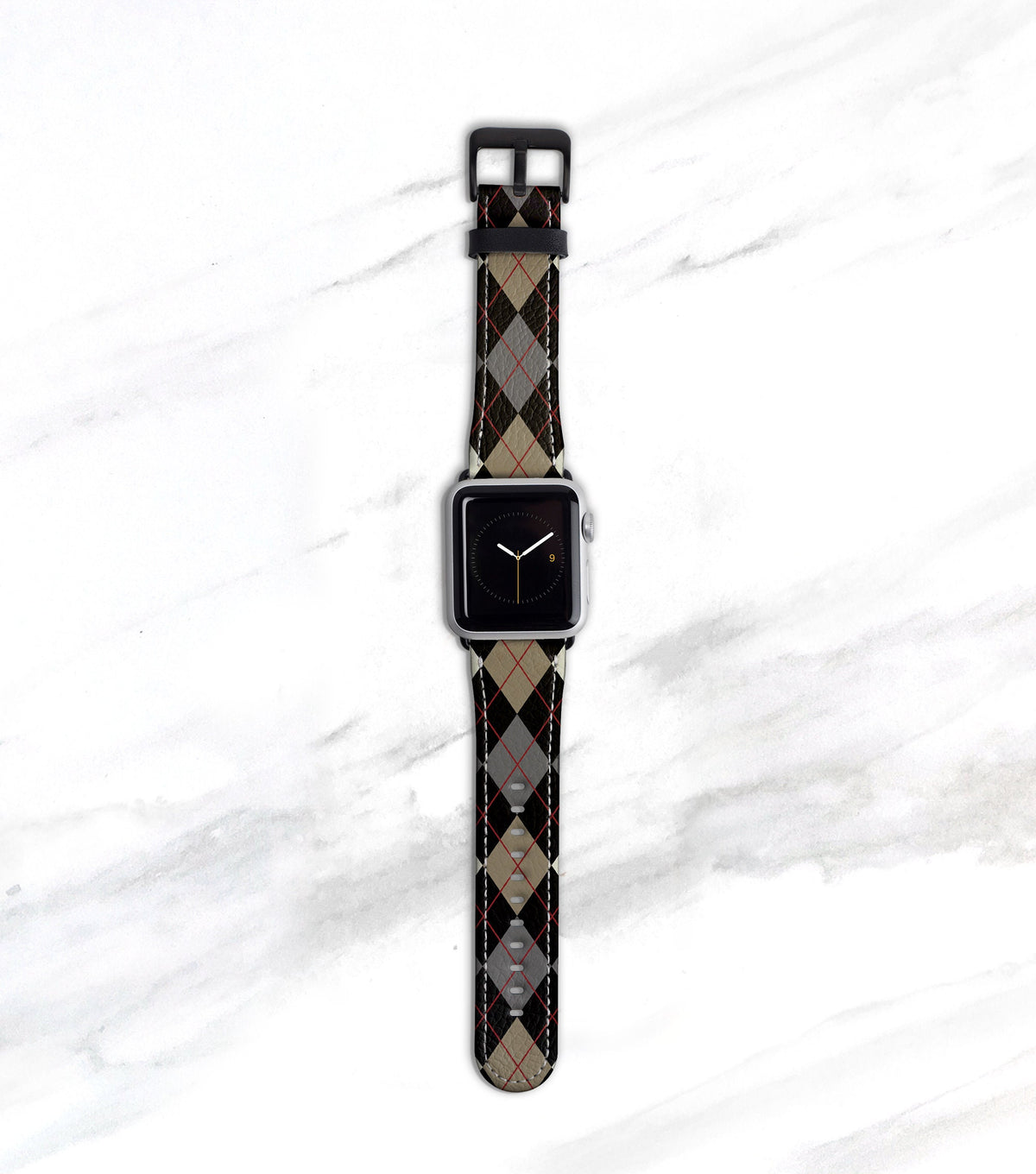 Dark Argyle Apple Watch Band