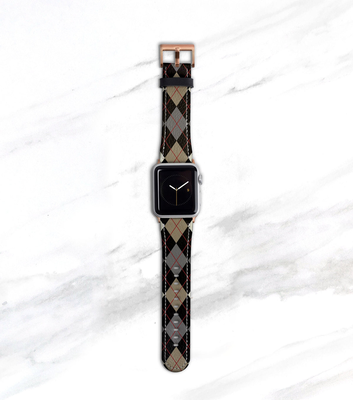 Dark Argyle Apple Watch Band