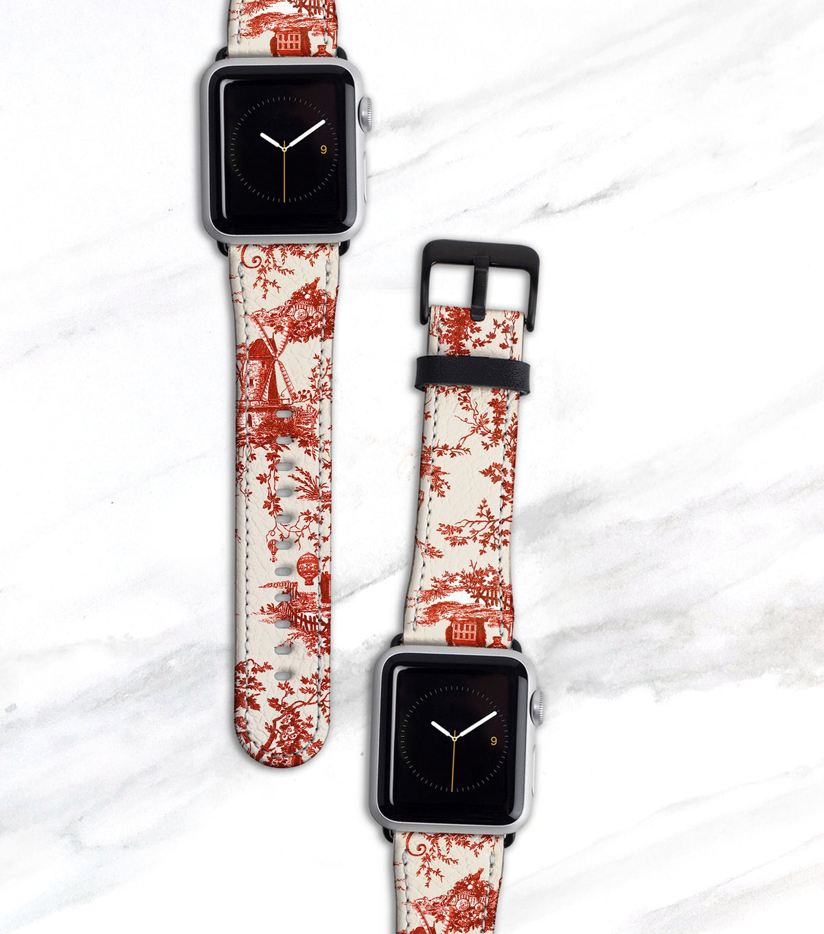 Red Toile Apple Watch Band