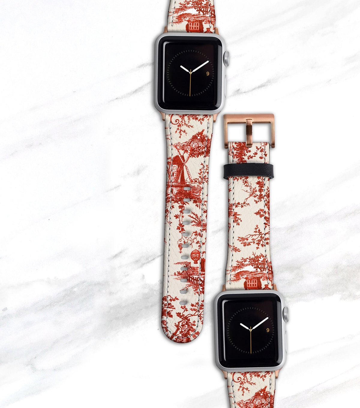 Red Toile Apple Watch Band