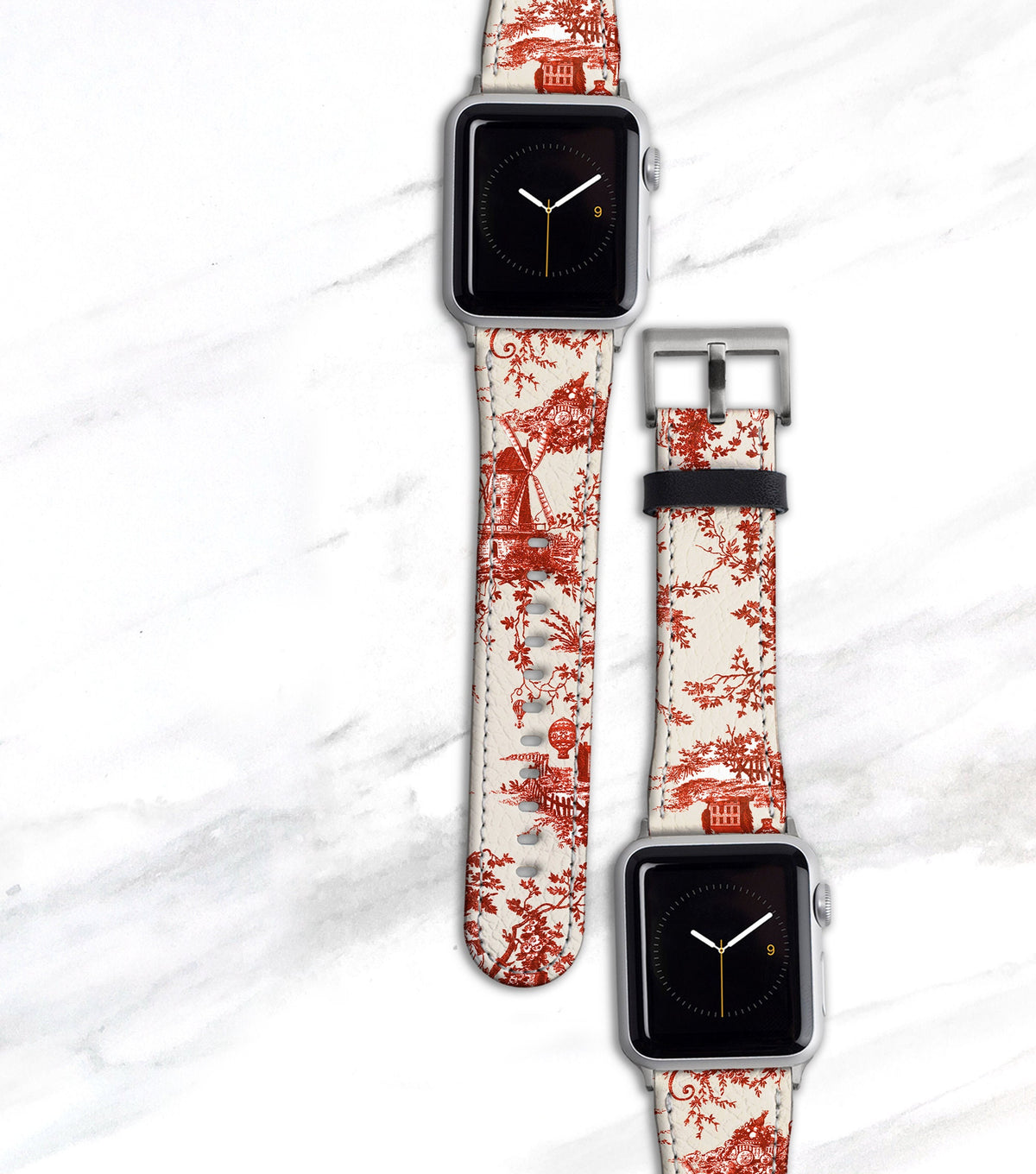 Red Toile Apple Watch Band