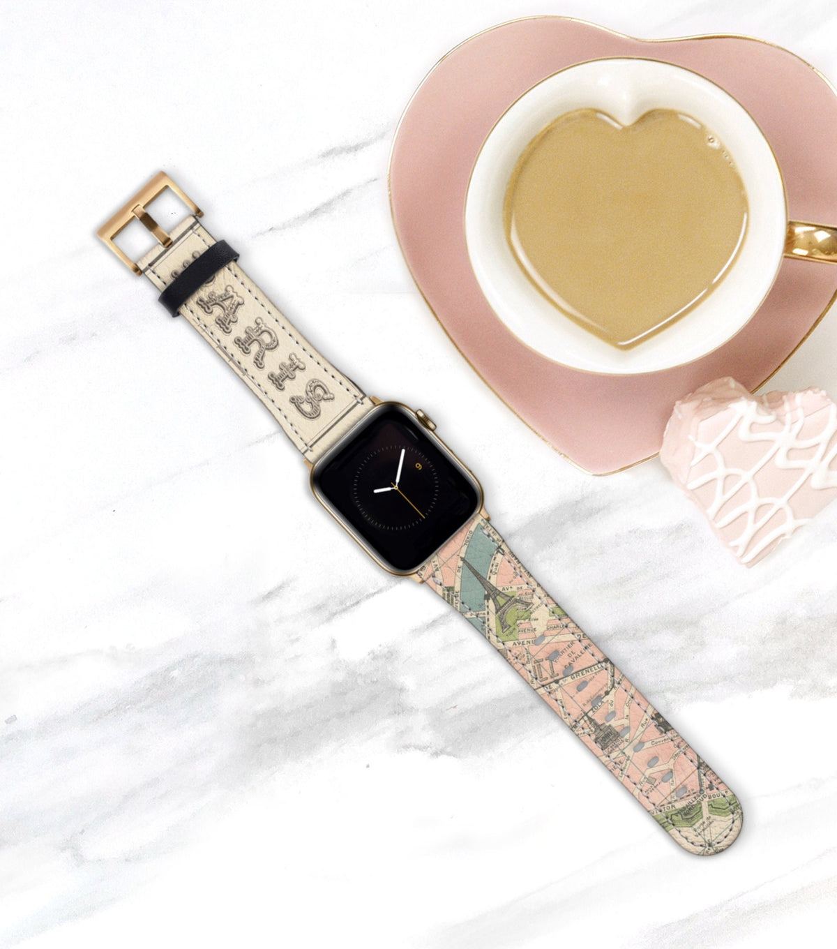 Vintage Paris Map Band for Apple Watch