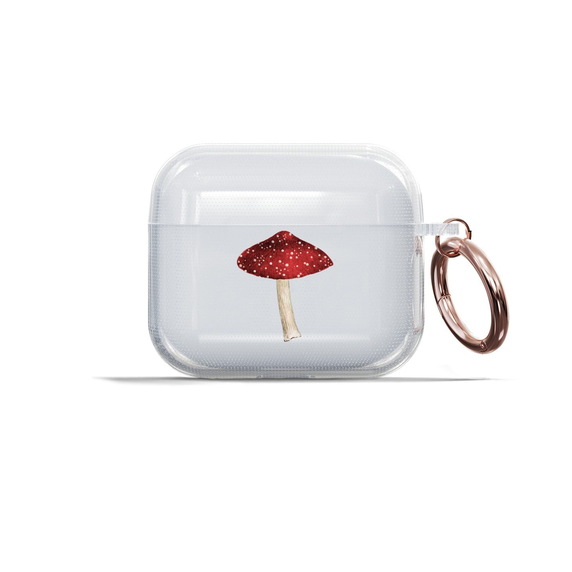 Cute Red Mushroom CLEAR AirPod Case