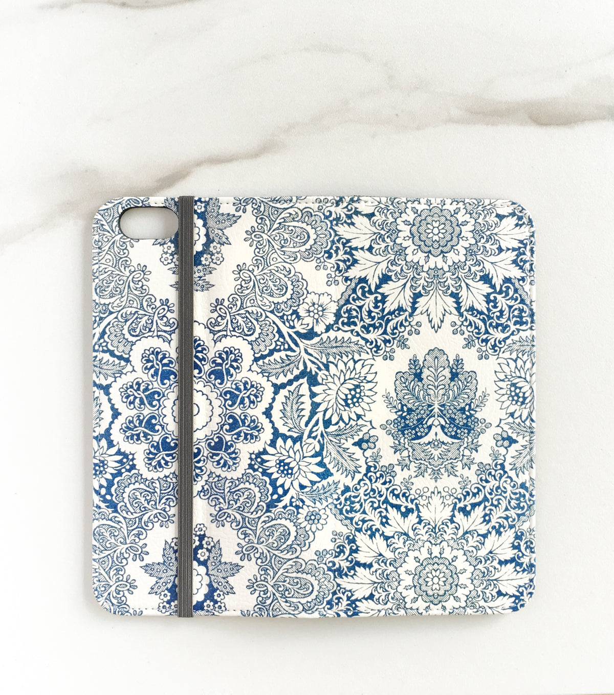 Indigo Boho Wallet case for iPhone full view