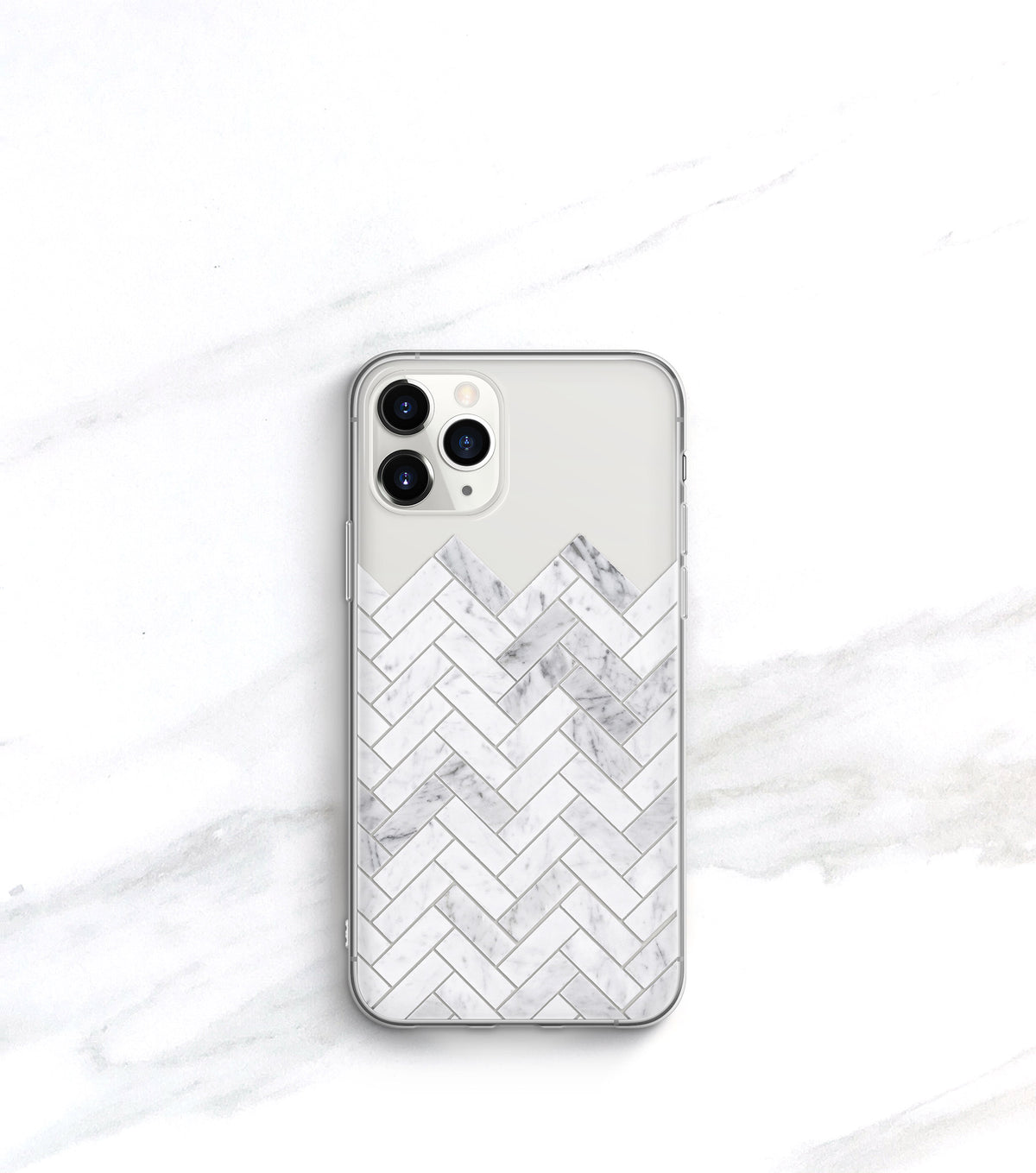 Marble Tile Clear Case | iPhone