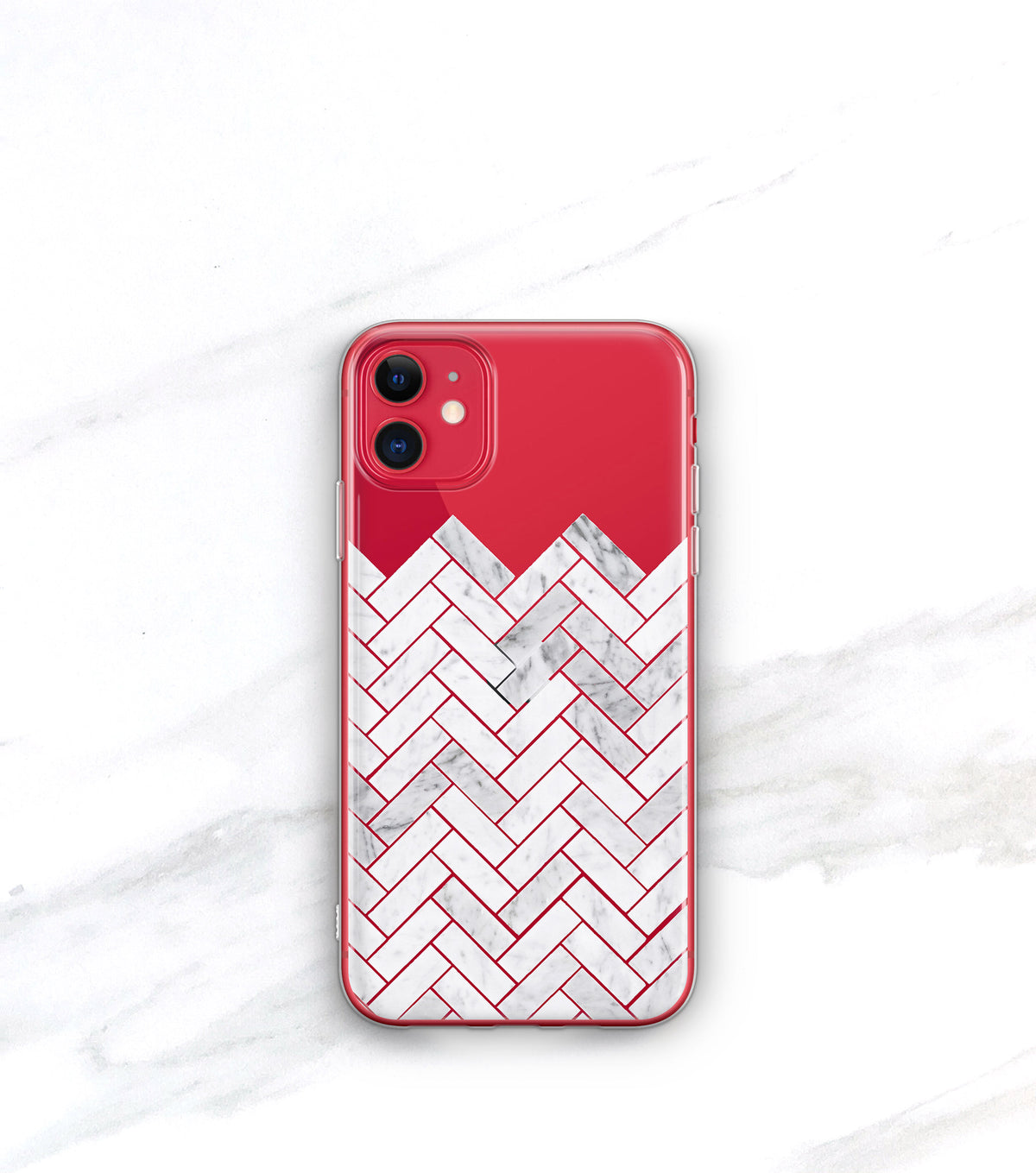 Marble Tile Clear Case | iPhone