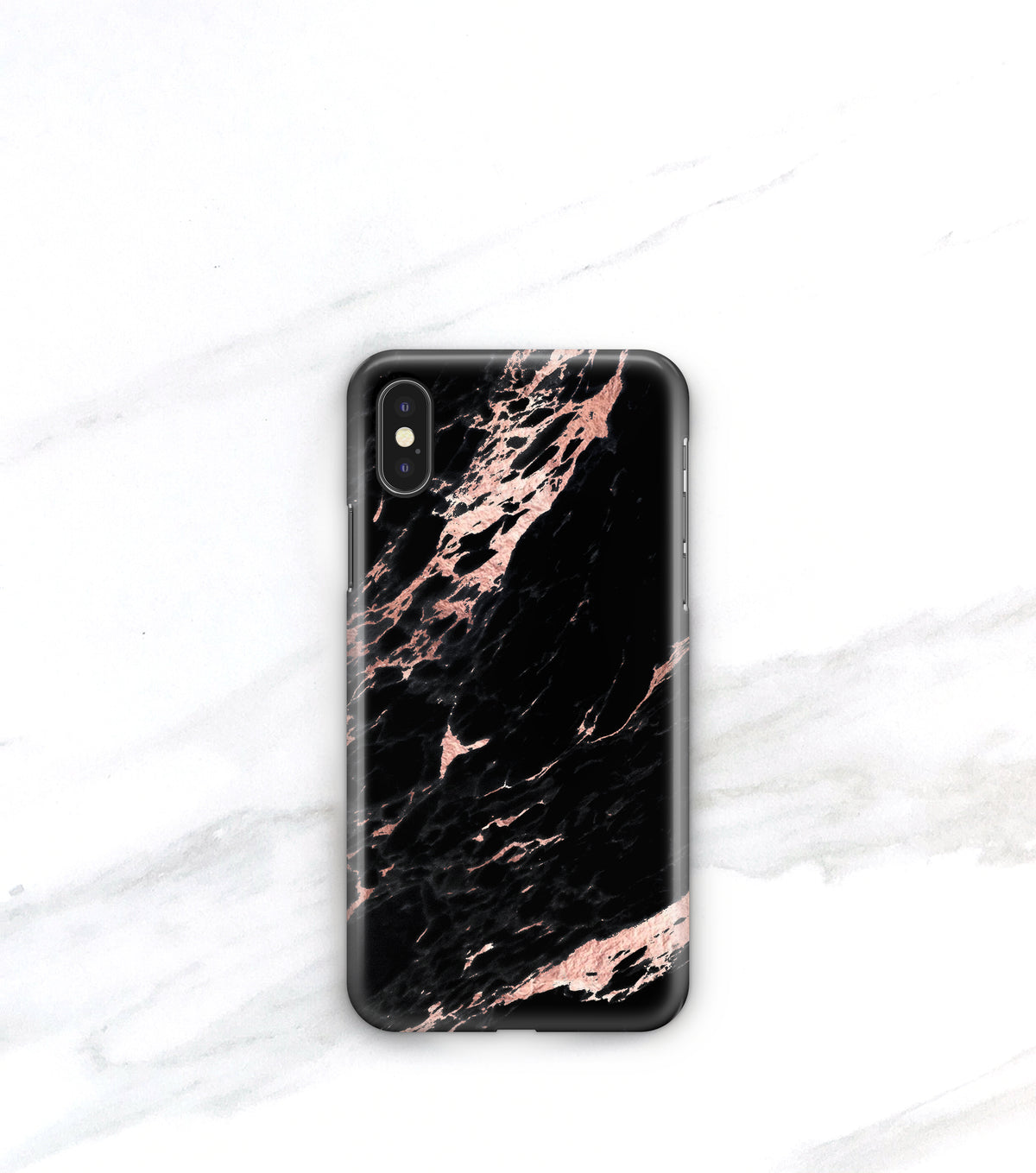 rose black marble iPhone xs case