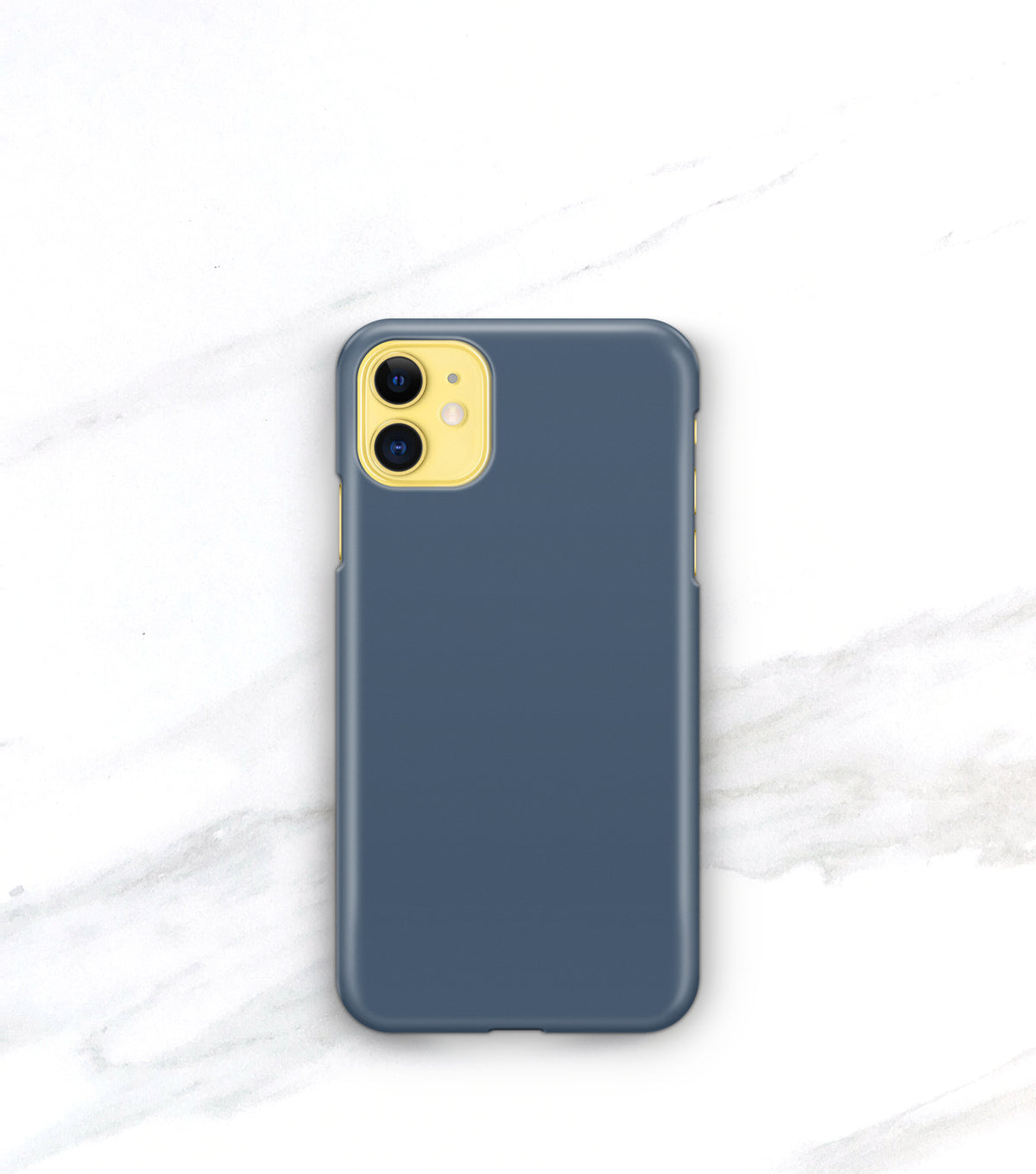 matte french blue case on a yellow iphone 11