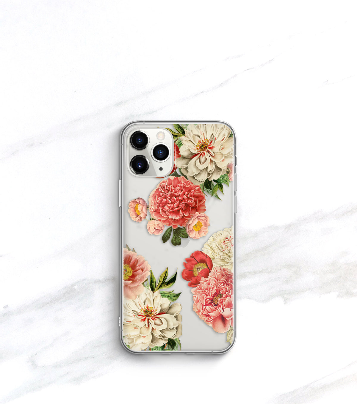 Peony Bunch Clear Case | iPhone