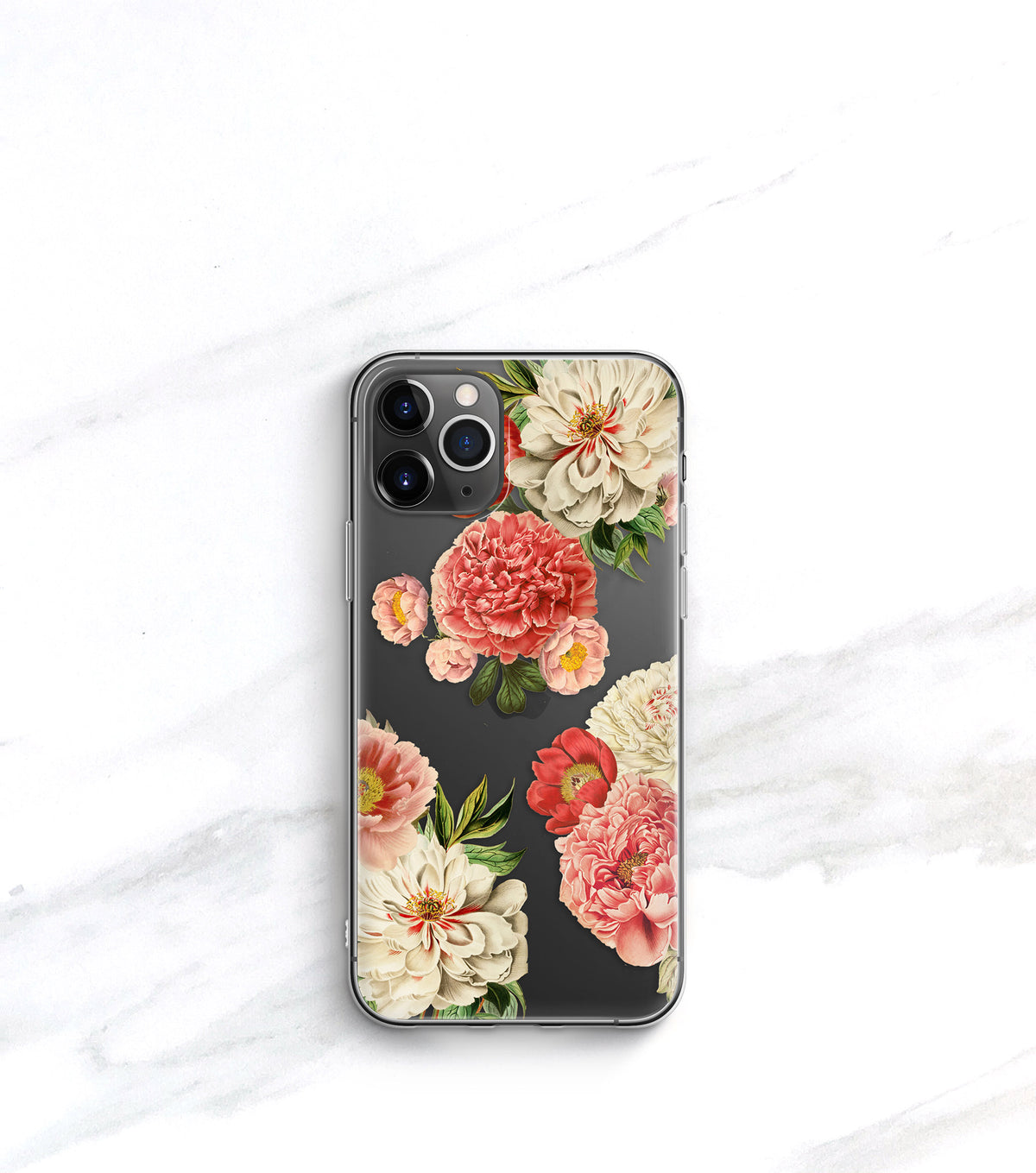 Peony Bunch Clear Case | iPhone