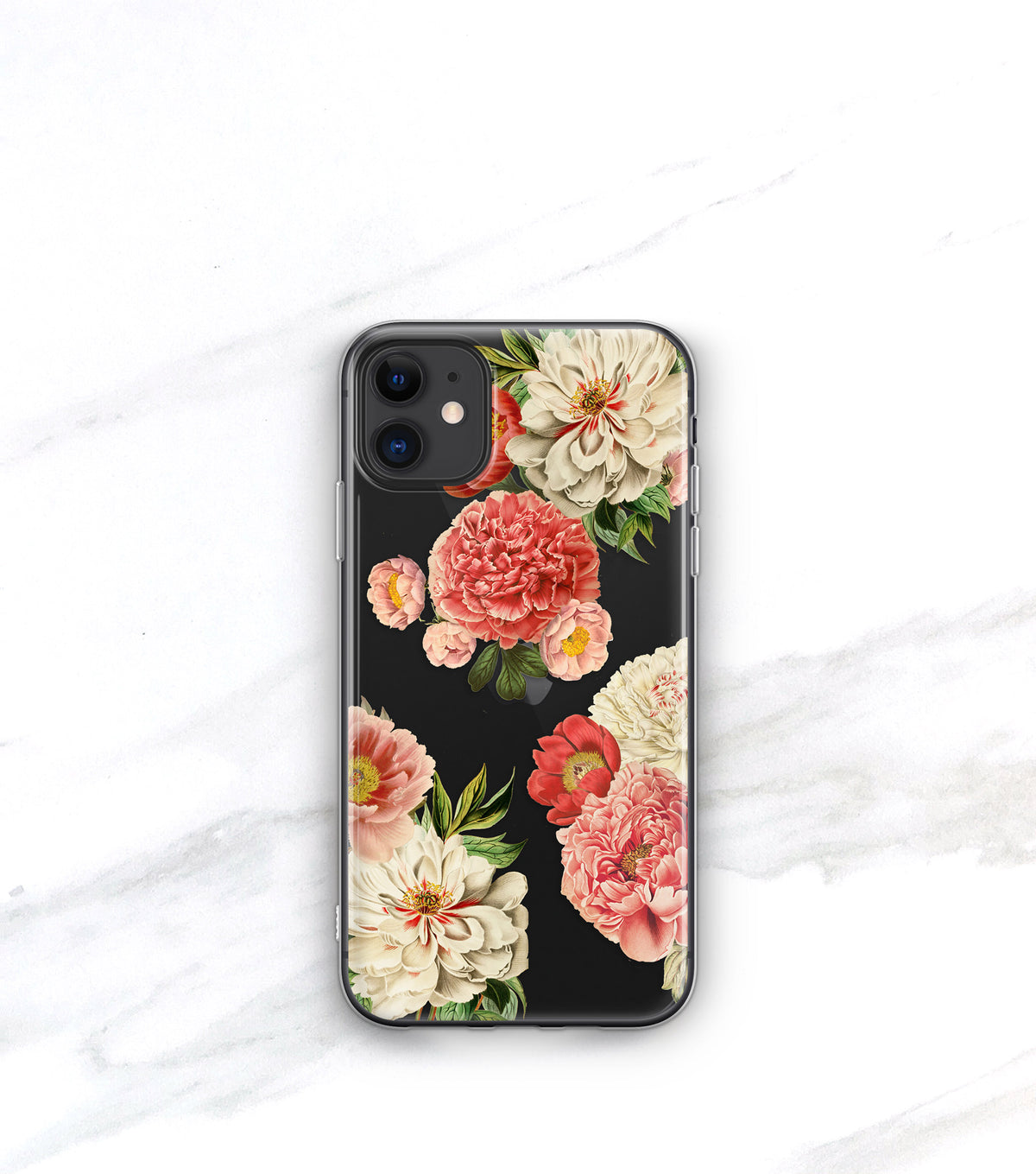 Peony Bunch Clear Case | iPhone