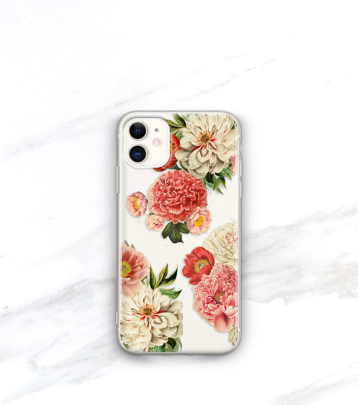 Peony Bunch Clear Case | iPhone
