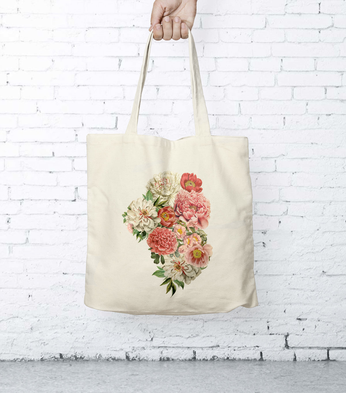 Peony Floral Tote Bag