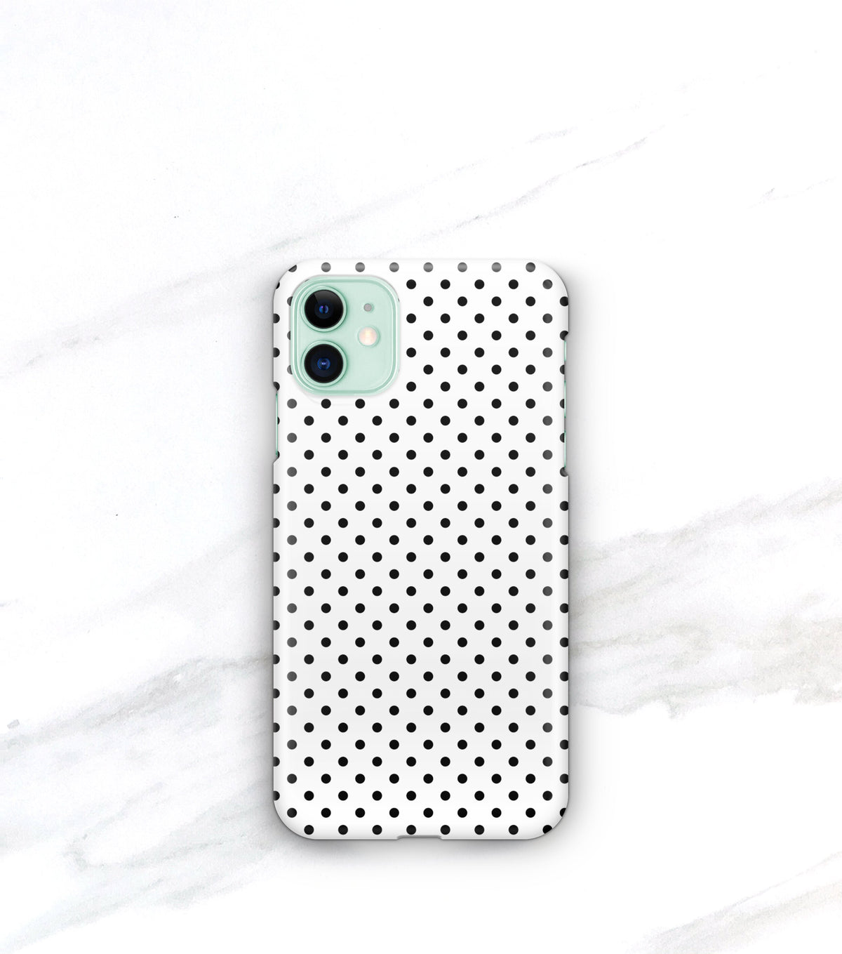 matte polka dots on iphone 11 case