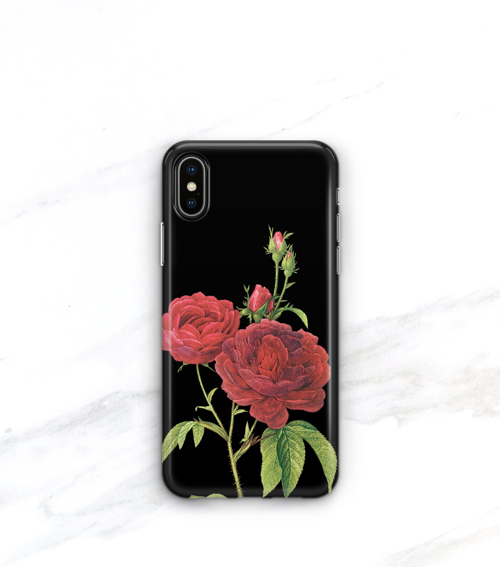 red rose floral iPhone case