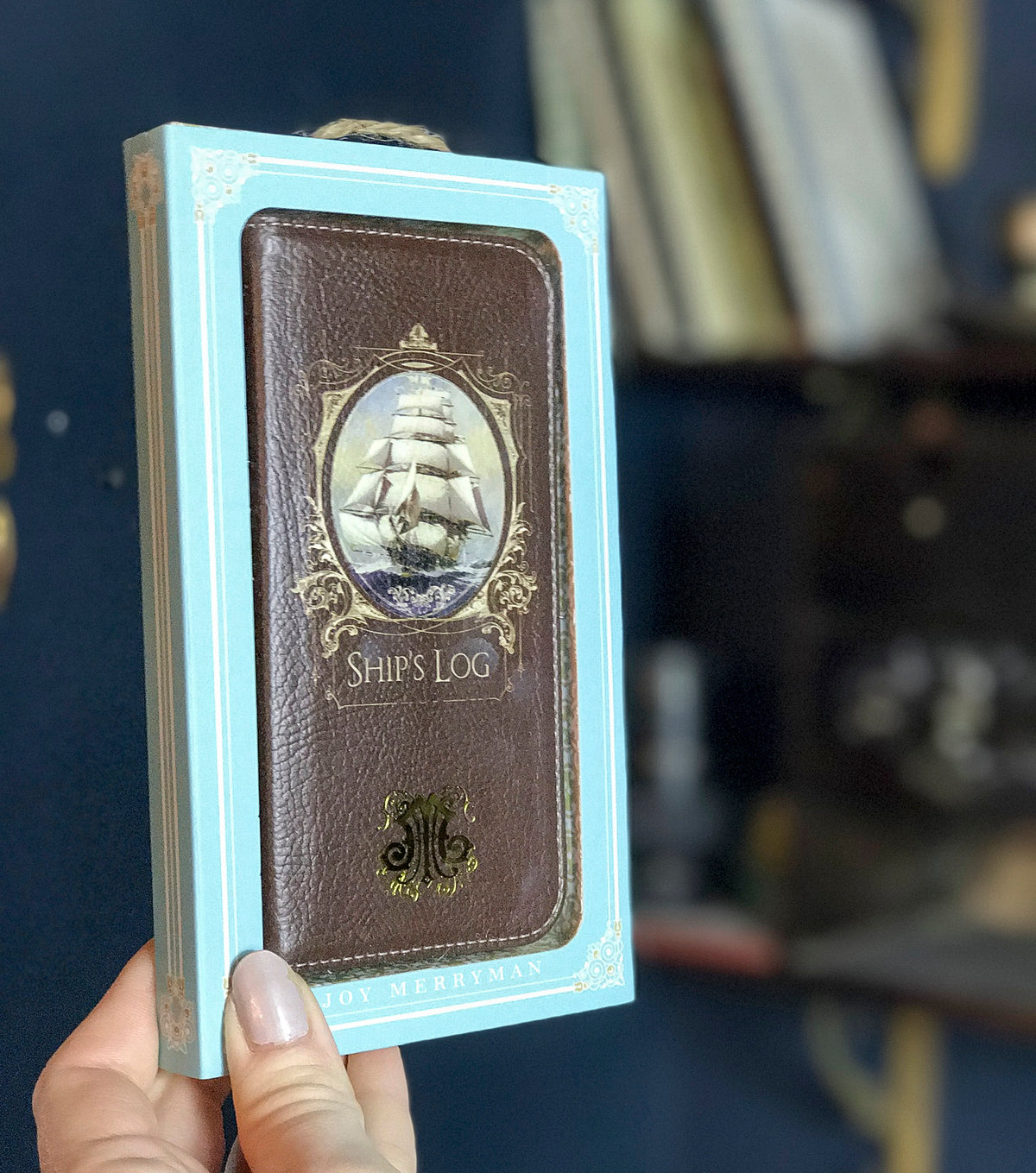 Ship&#39;s Log Wallet case for iPhone with gift box