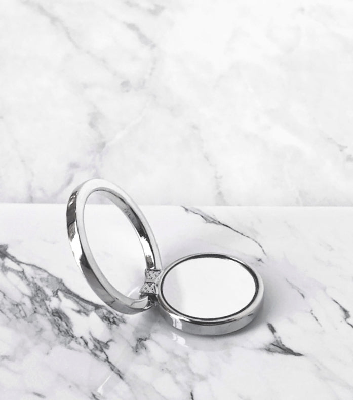 silver ring grip for smartphones 