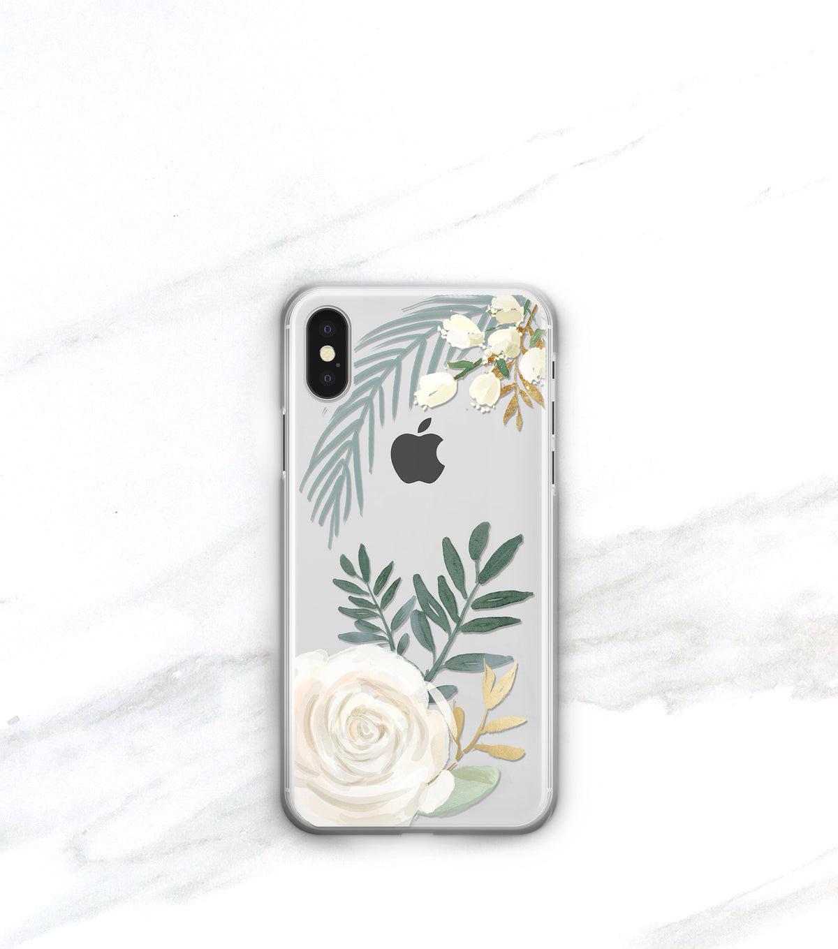 Watercolor Rose Clear Case | iPhone