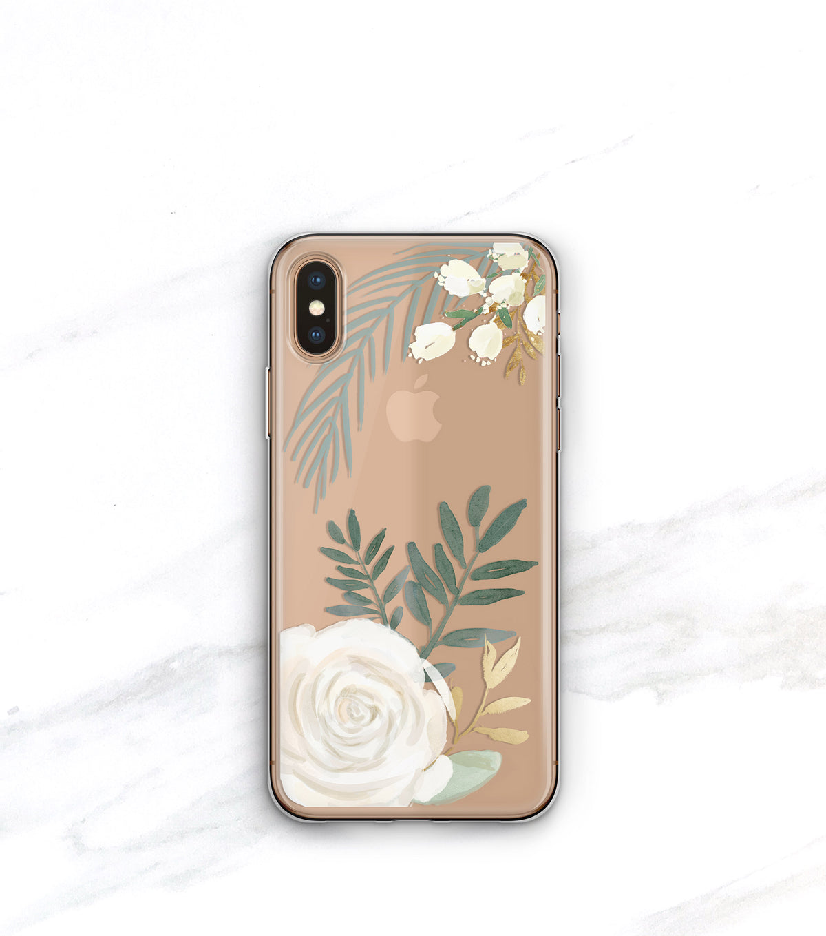 Watercolor Rose Clear Case | iPhone