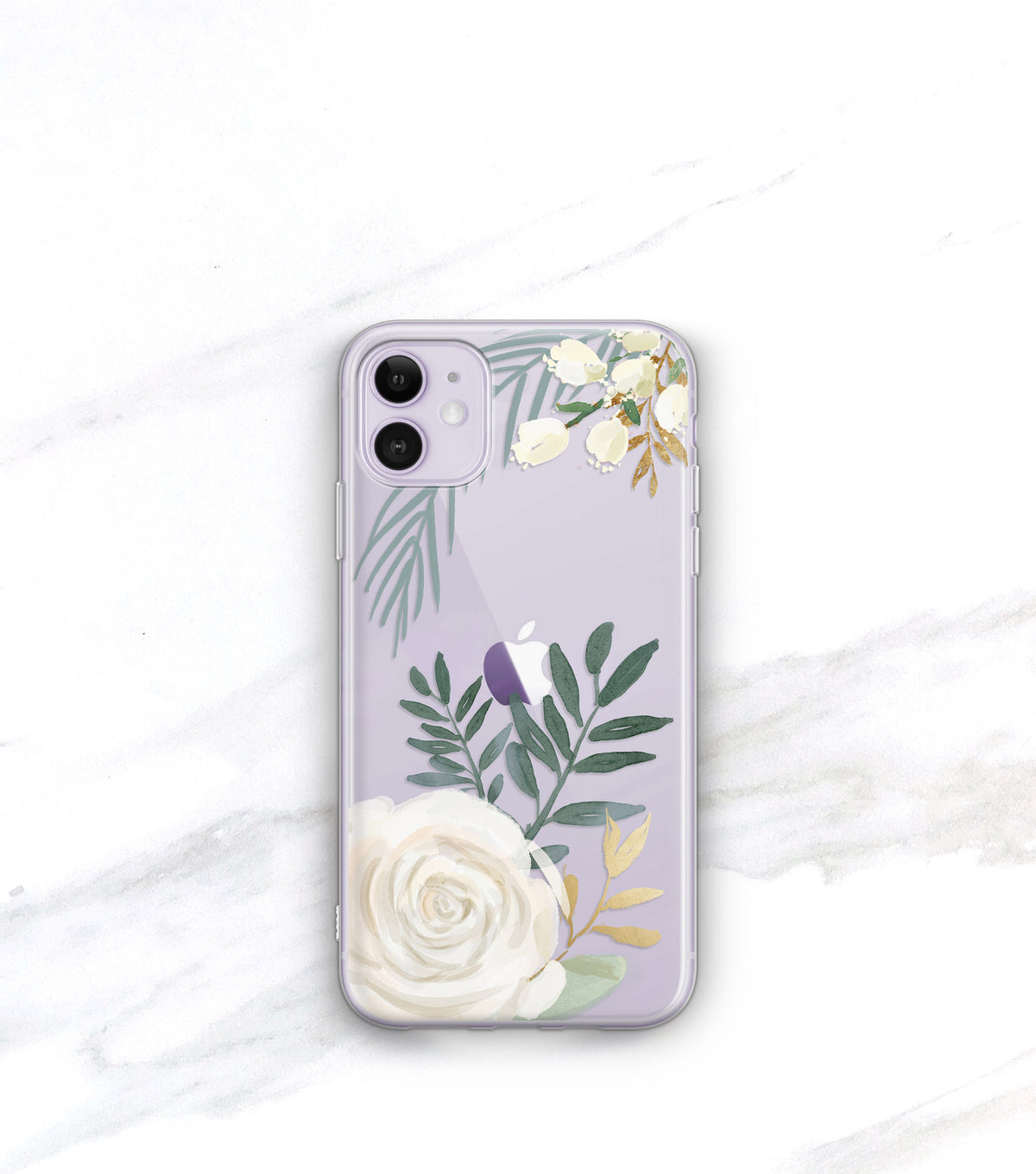Watercolor Rose Clear Case | iPhone
