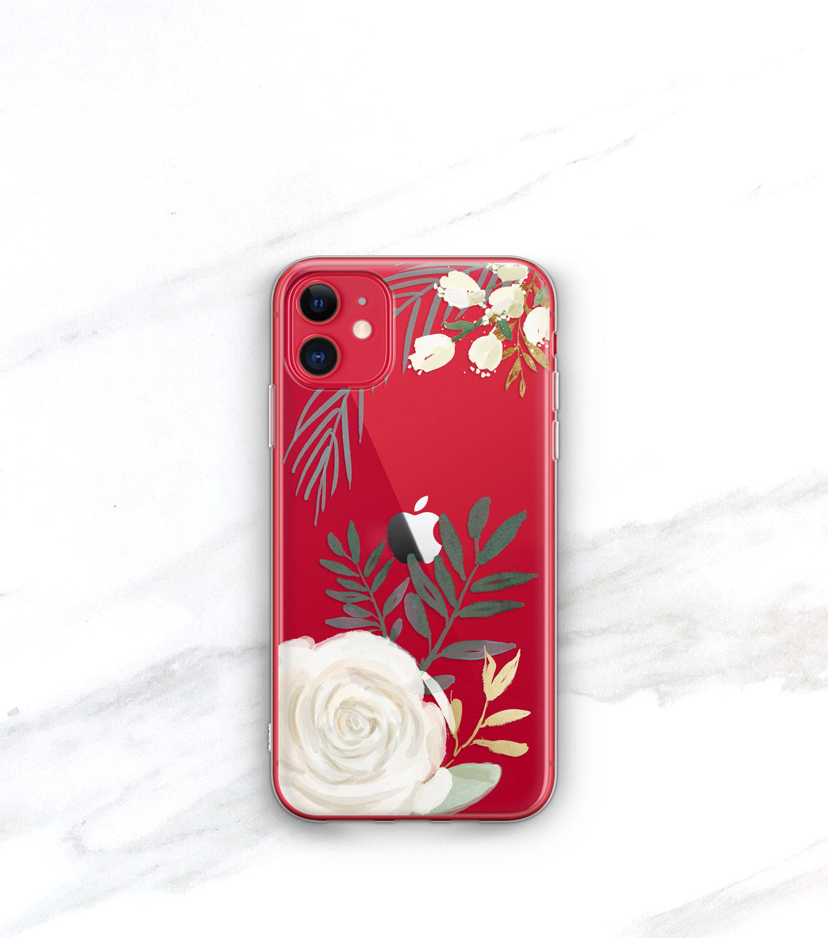 Watercolor Rose Clear Case | iPhone