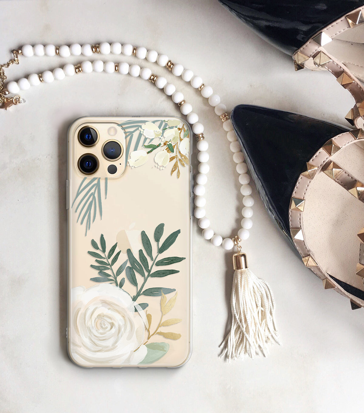 Watercolor Rose iPhone 12 Pro case