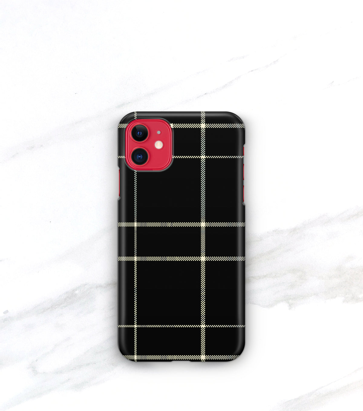 matte black plaid iPhone 11 case