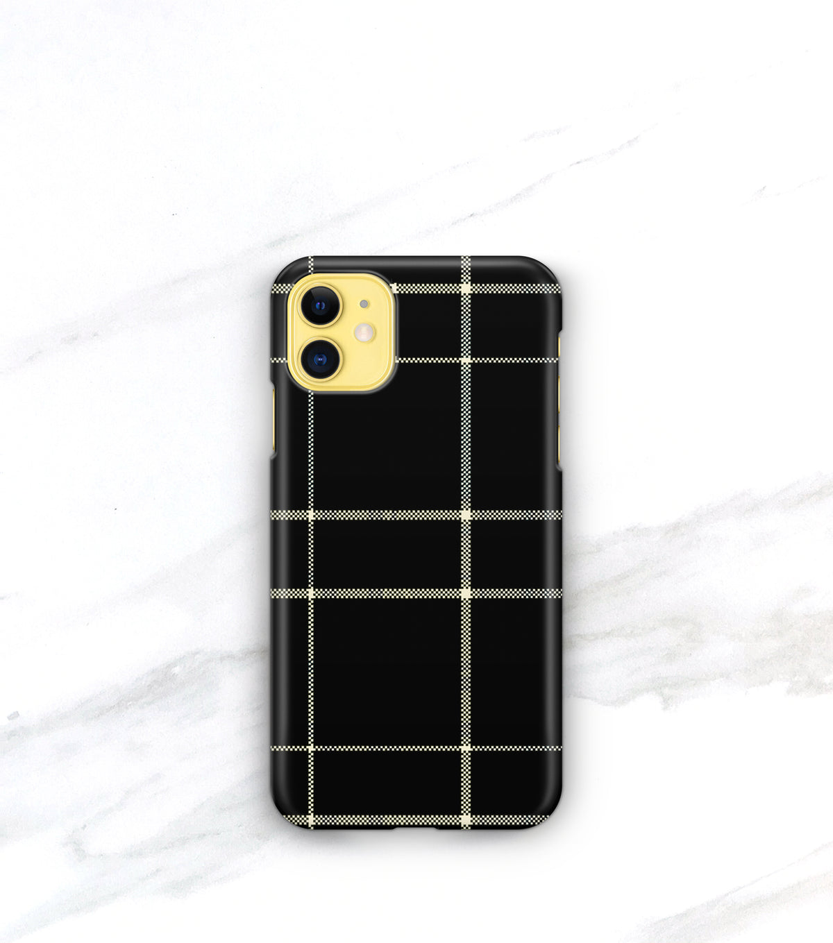 black and cream plaid case for iPhone 11