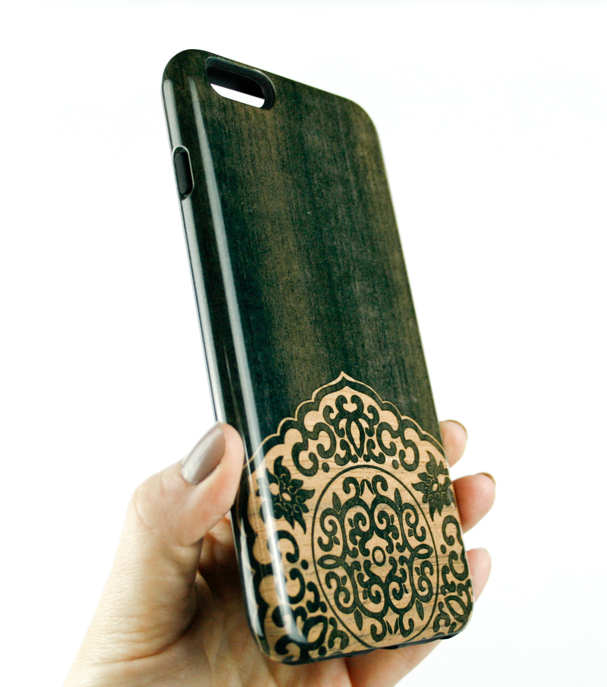 Wood Inlay case side view